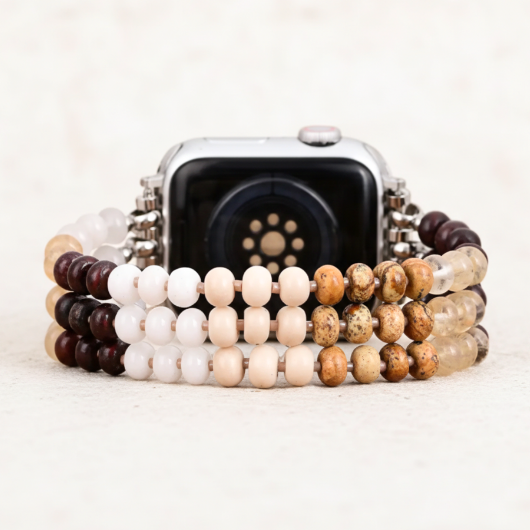 Golden Sand Stone Stretch Apple Watch Strap