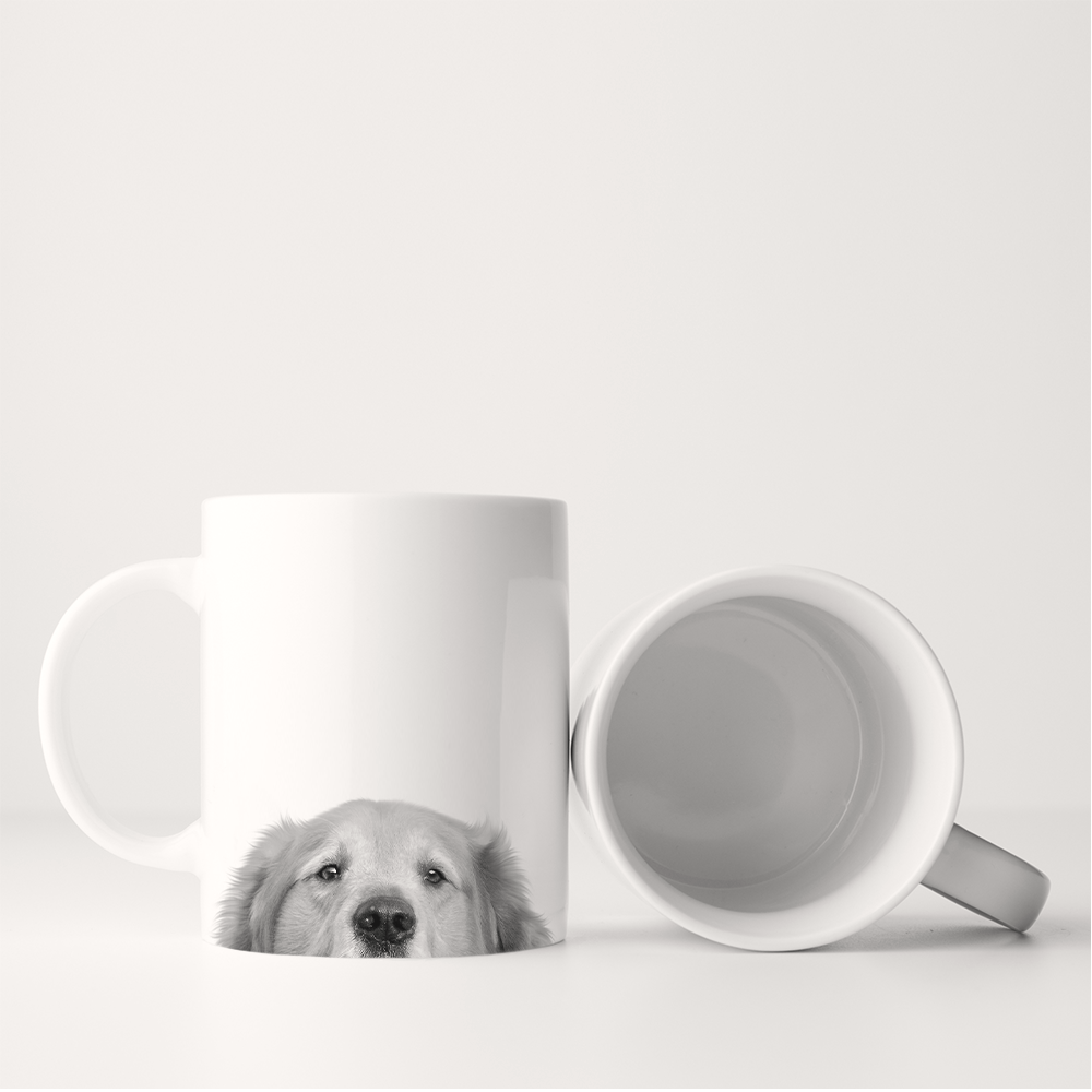Peeking Golden Retriever Mug