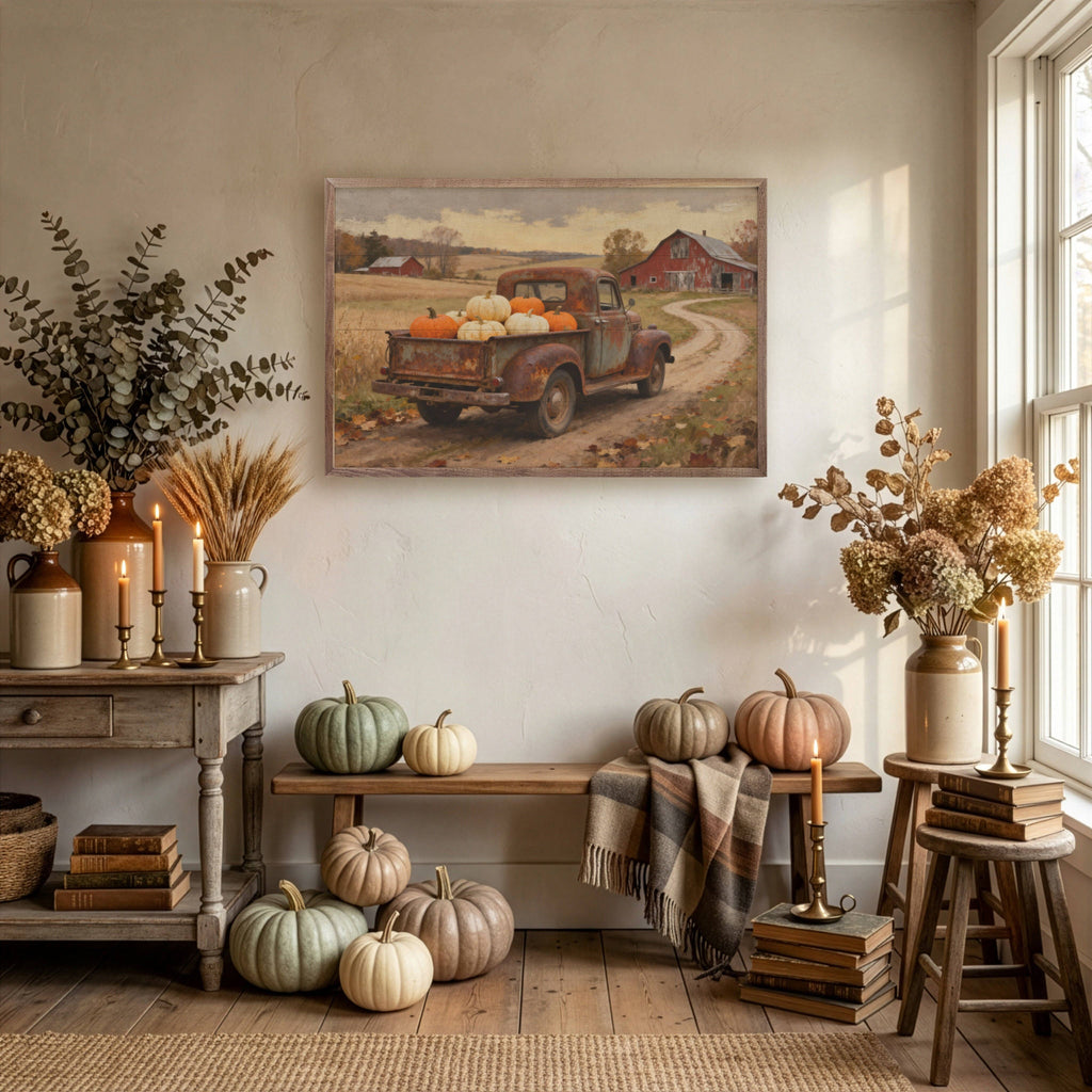 Rusty Pumpkin Truck Headed Home