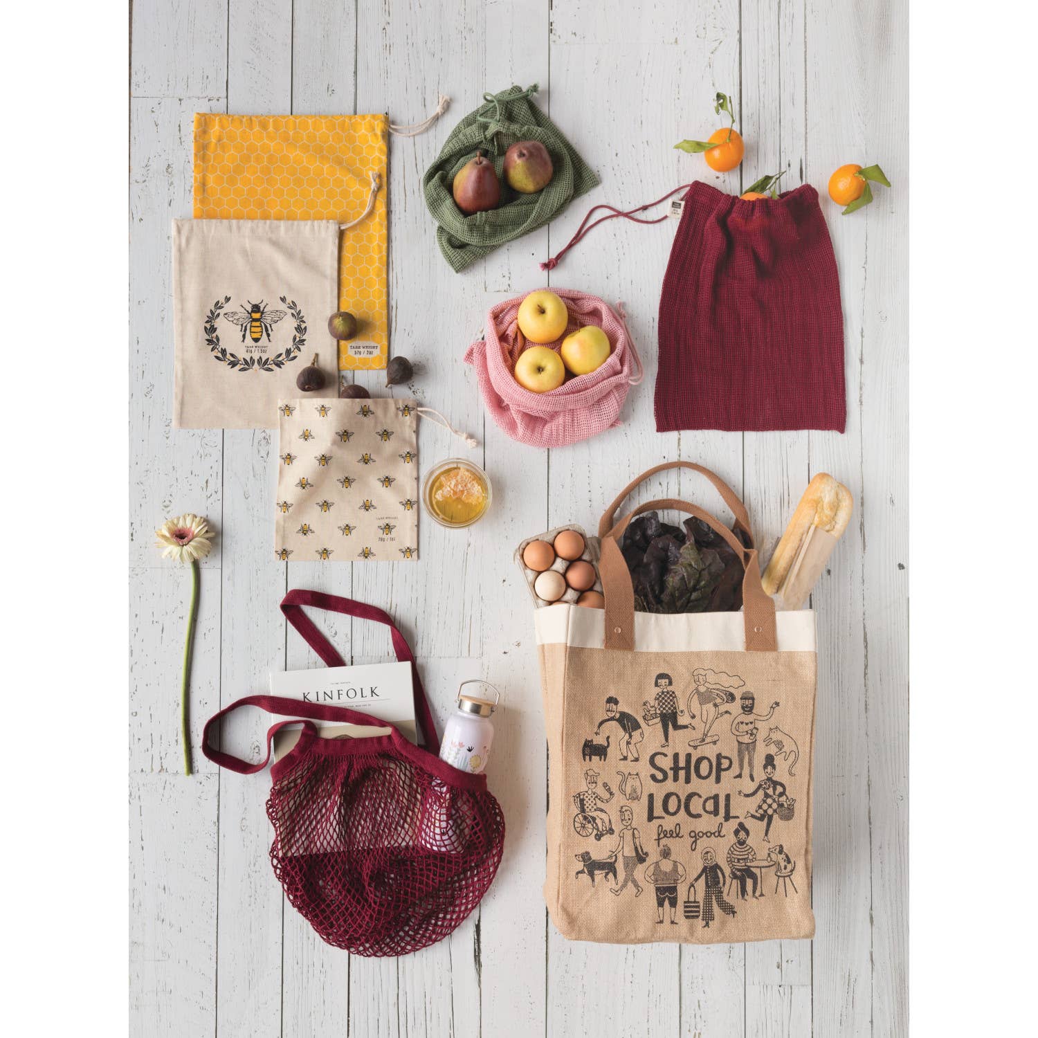 Busy Bee Reusable Produce Bags Set of 3