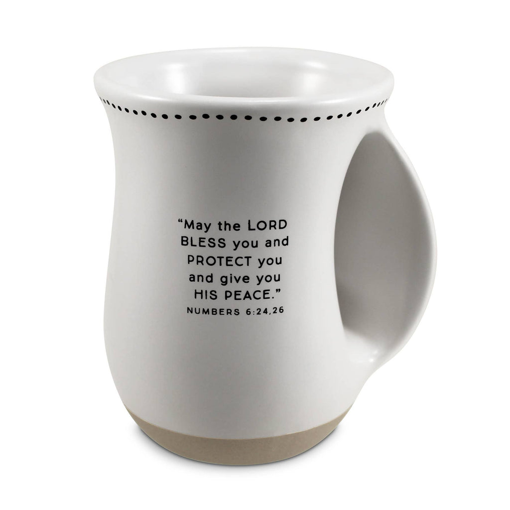 LCP Handwarmer Mug Blessed White Ceramic18Oz