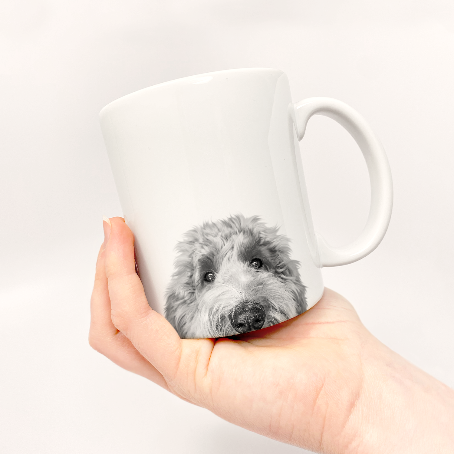 Peeking Doodle (Goldendoodle) Mug