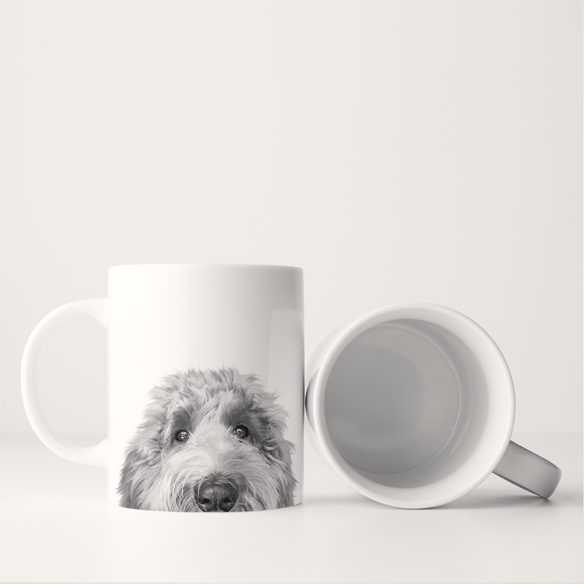 Peeking Doodle (Goldendoodle) Mug