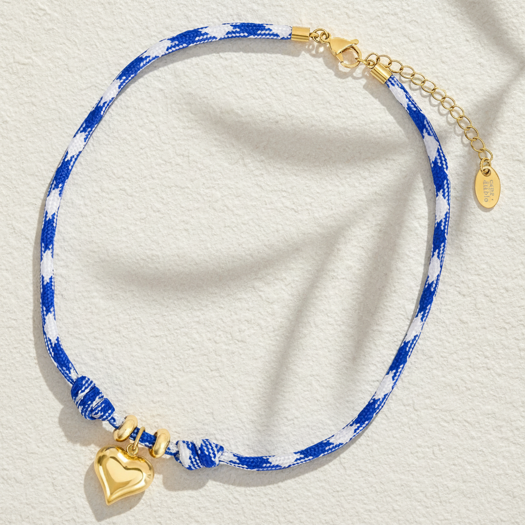 Ocean Heart Necklace - Blue