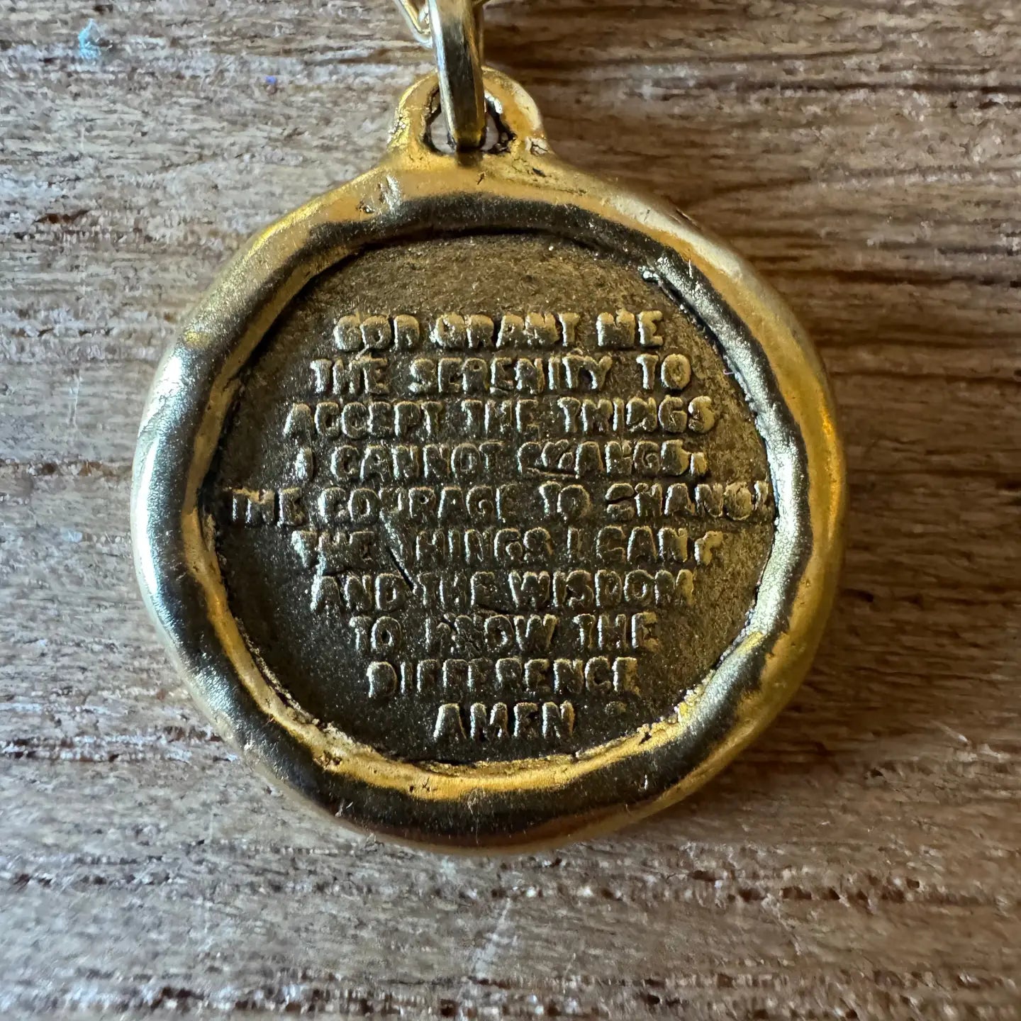 Necklace - Serenity Prayer gold 18 inch