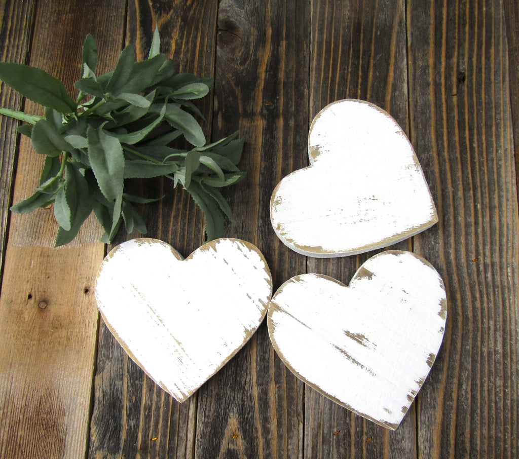 Rustic Distressed Valentine Heart Shelf Sitter