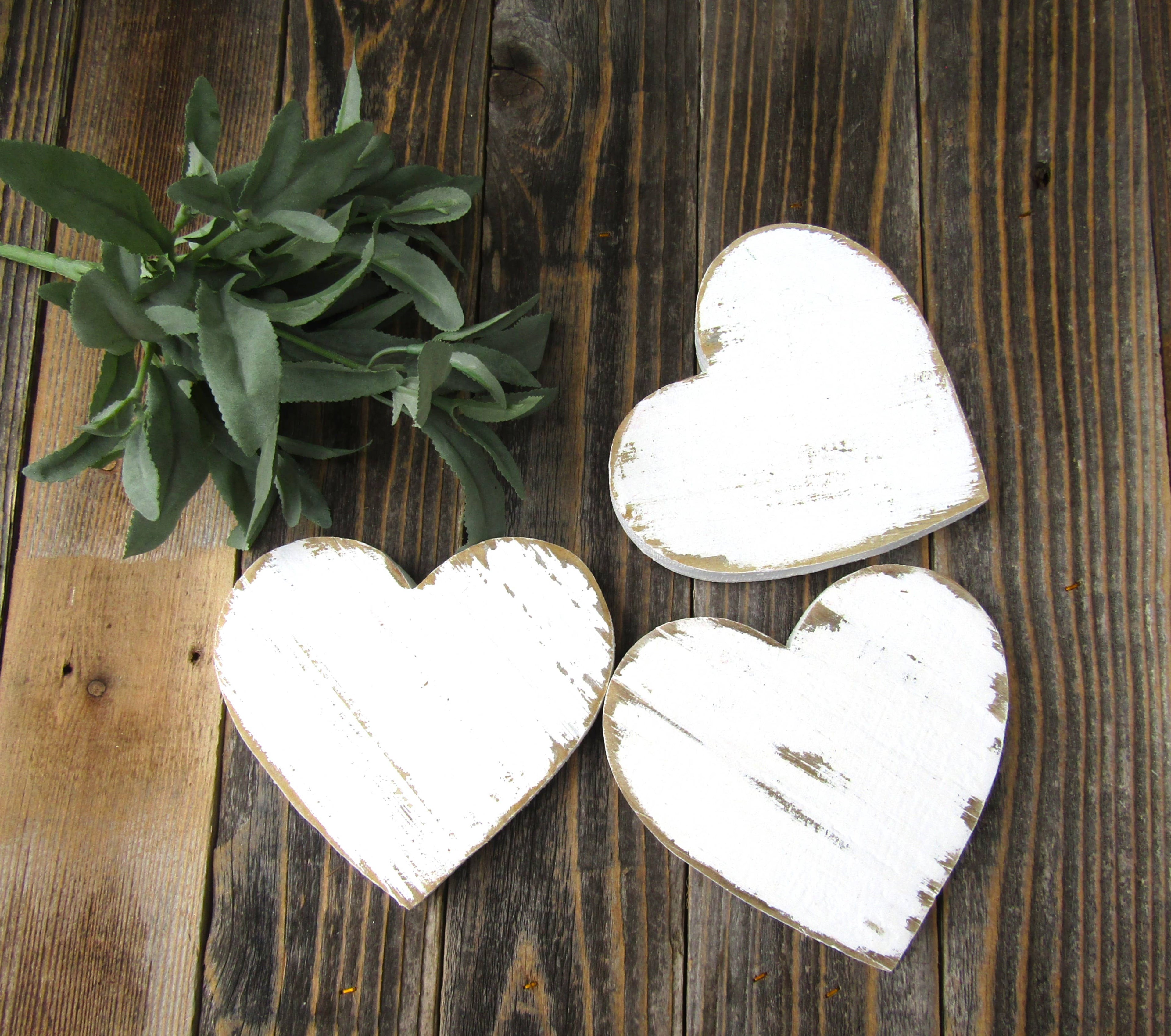 Rustic Distressed Valentine Heart Shelf Sitter