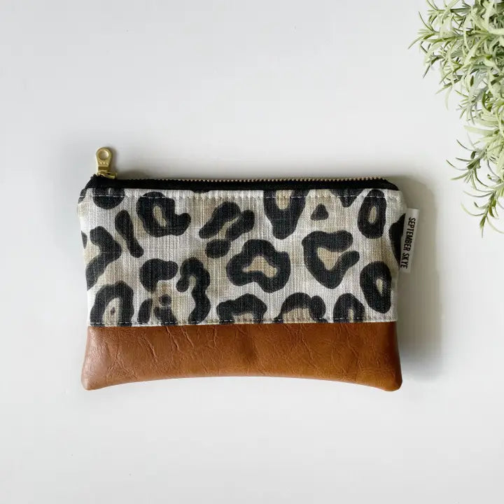 Coin Purse – Leopard Print & Buffalo Check