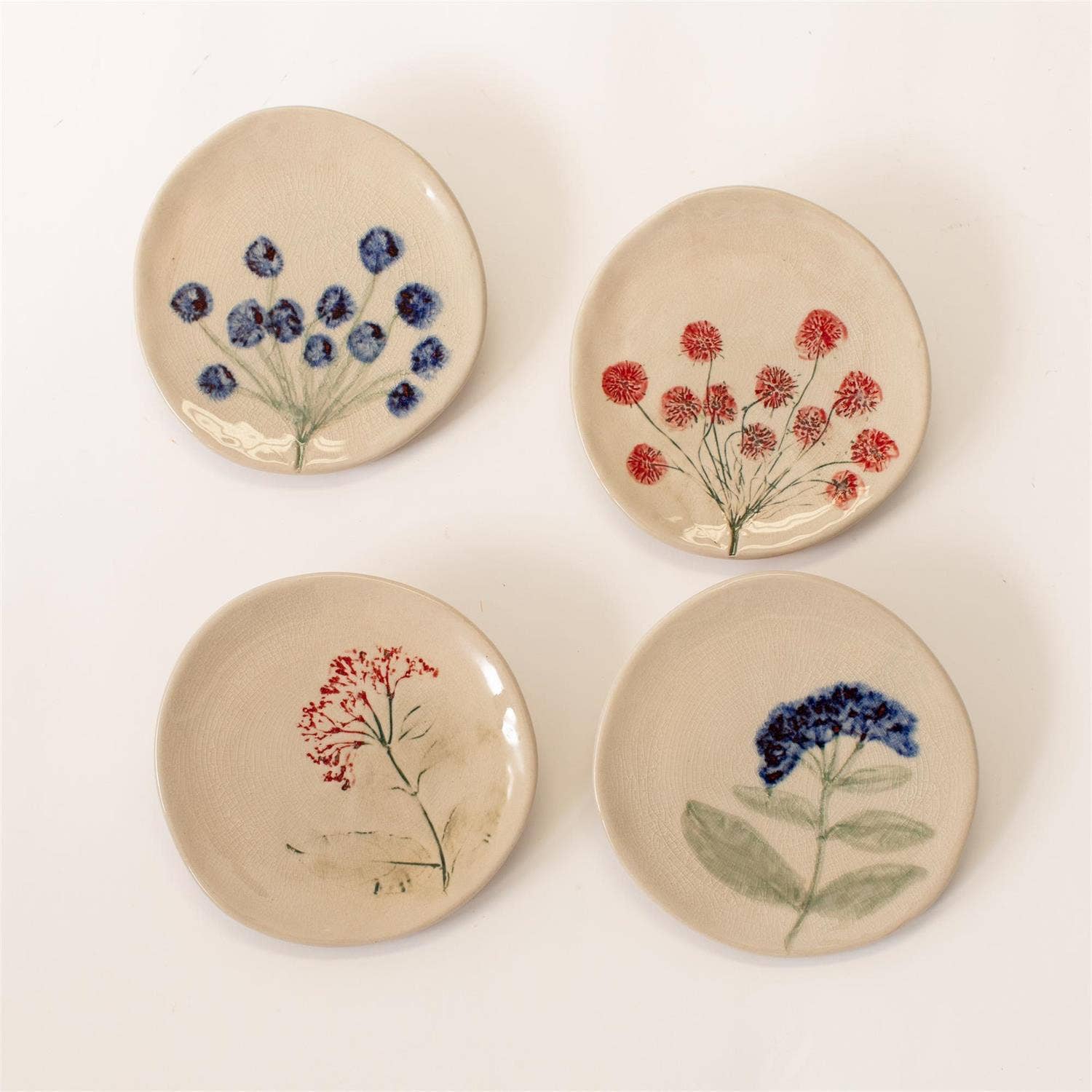 Pressed Wildflower Mini Plates (4 Designs available)