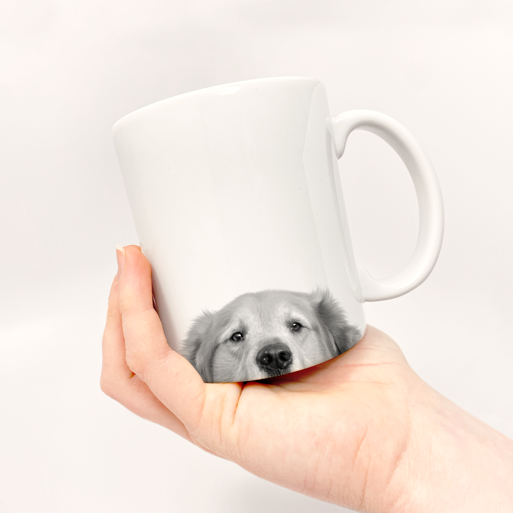 Peeking Golden Retriever Mug
