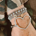 Large Open Heart Bracelet