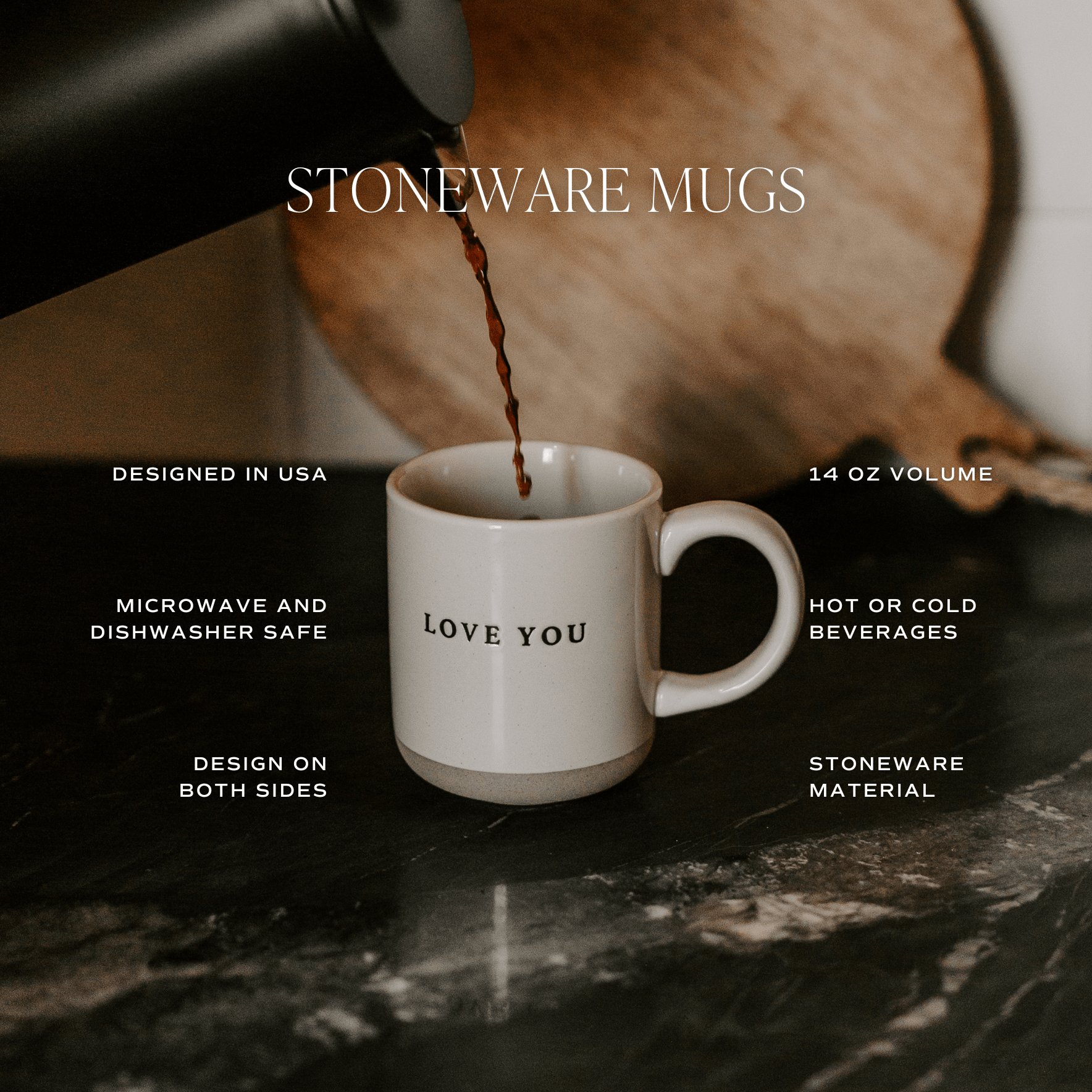 *NEW* Brown Fall Leaves Stoneware Mug - Fall Decor & Gifts