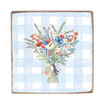 American Flowers Square Block Sign