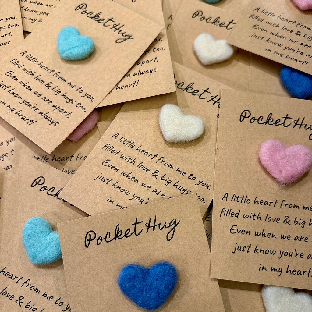 Pocket Hug with Felted Heart Gift