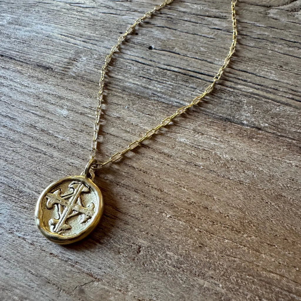 Necklace - Serenity Prayer gold 18 inch
