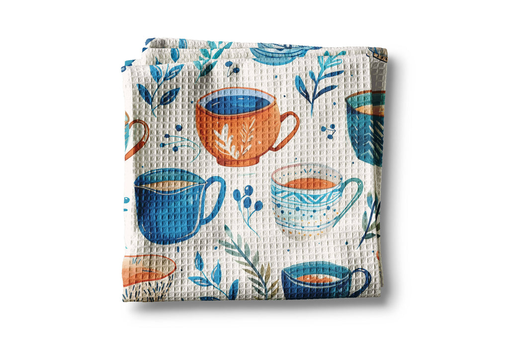 Tea Cup Room Shop Teacup Coffee Waffle Kitchen Towel Dish