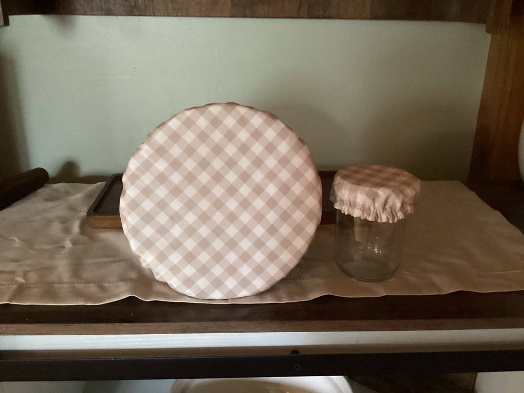 Sourdough Set ~ Waterproof Lined Bowl Cover & Jar Cover