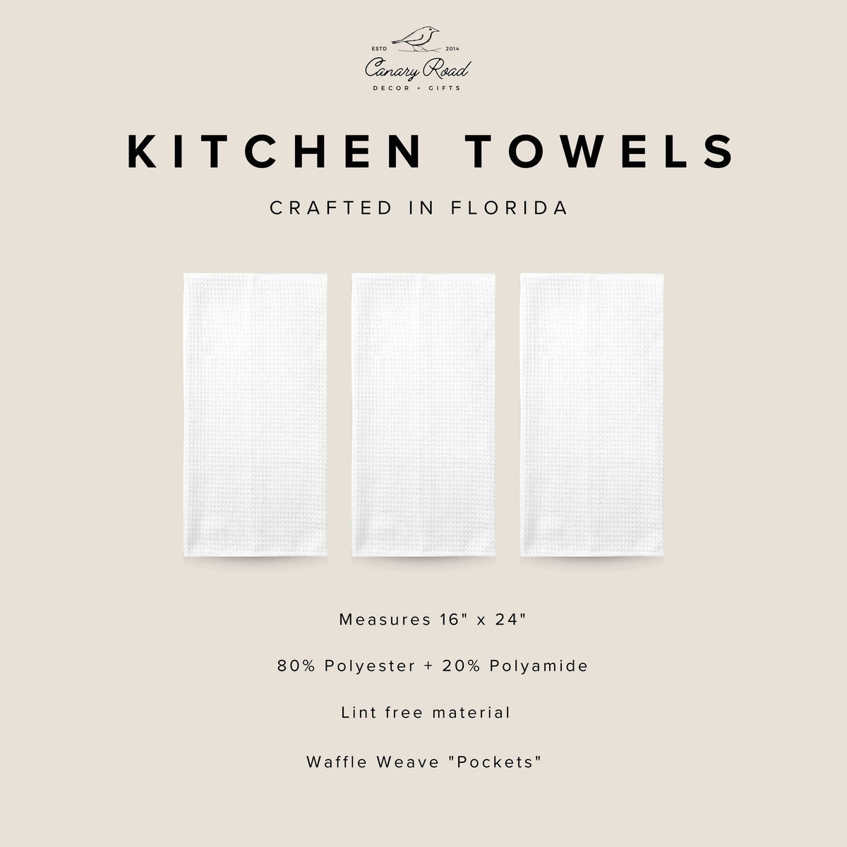Christmas Coast Snowflake Kitchen Towel Waffle Holiday Decor