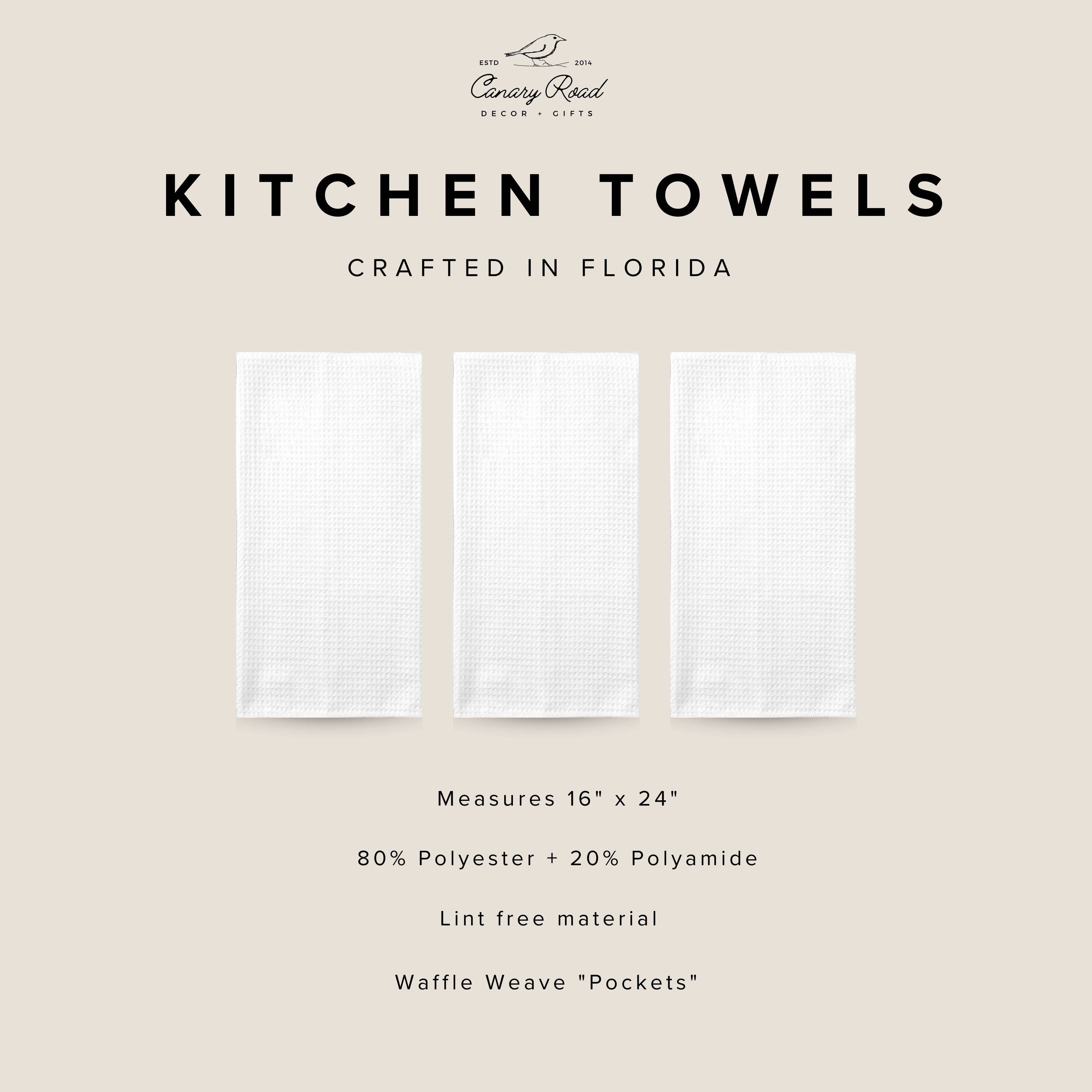 4th July Patriotic Red White Blue Flag Kitchen Towel Waffle