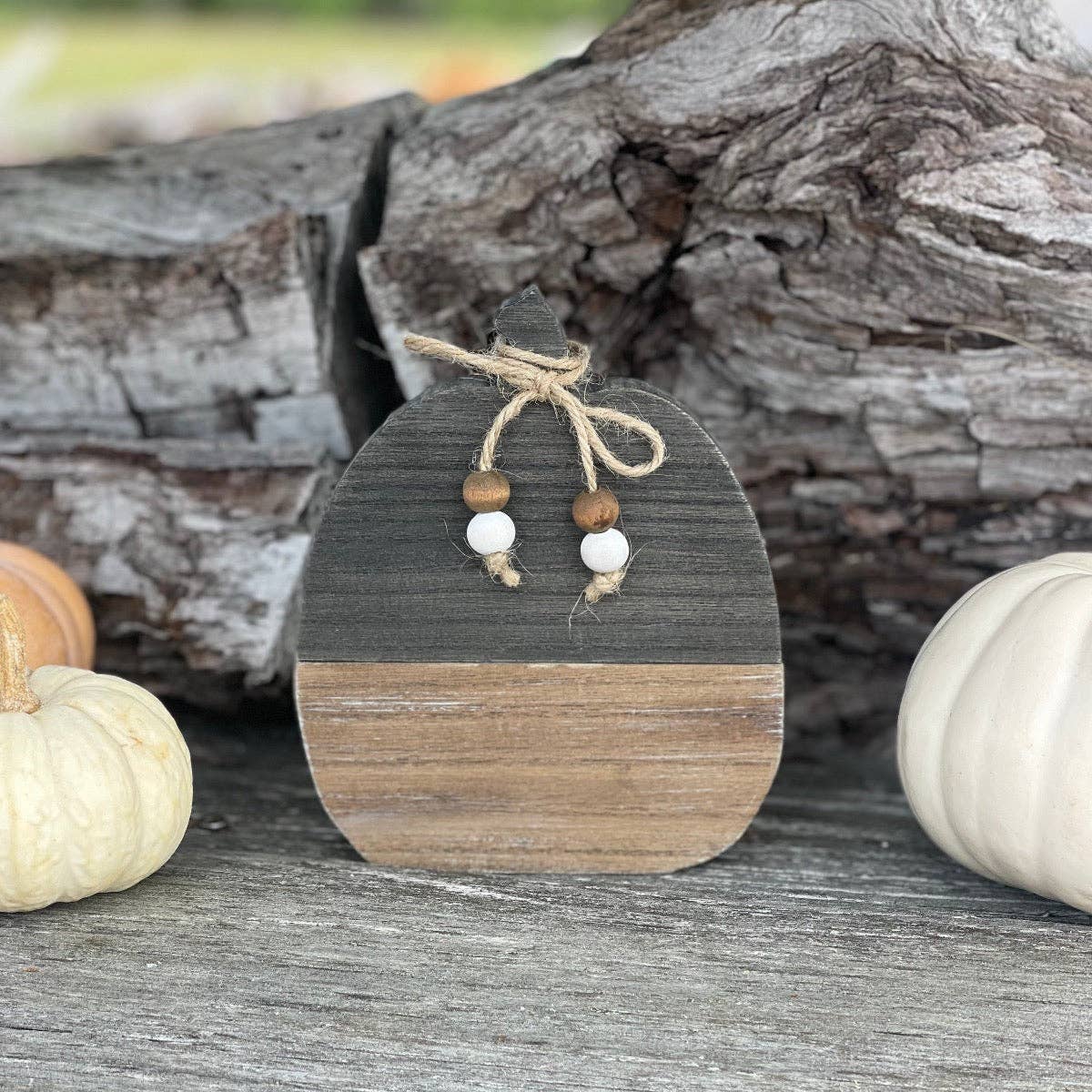 CA-5087 - Small Black/Wood Plank Fall Pumpkin