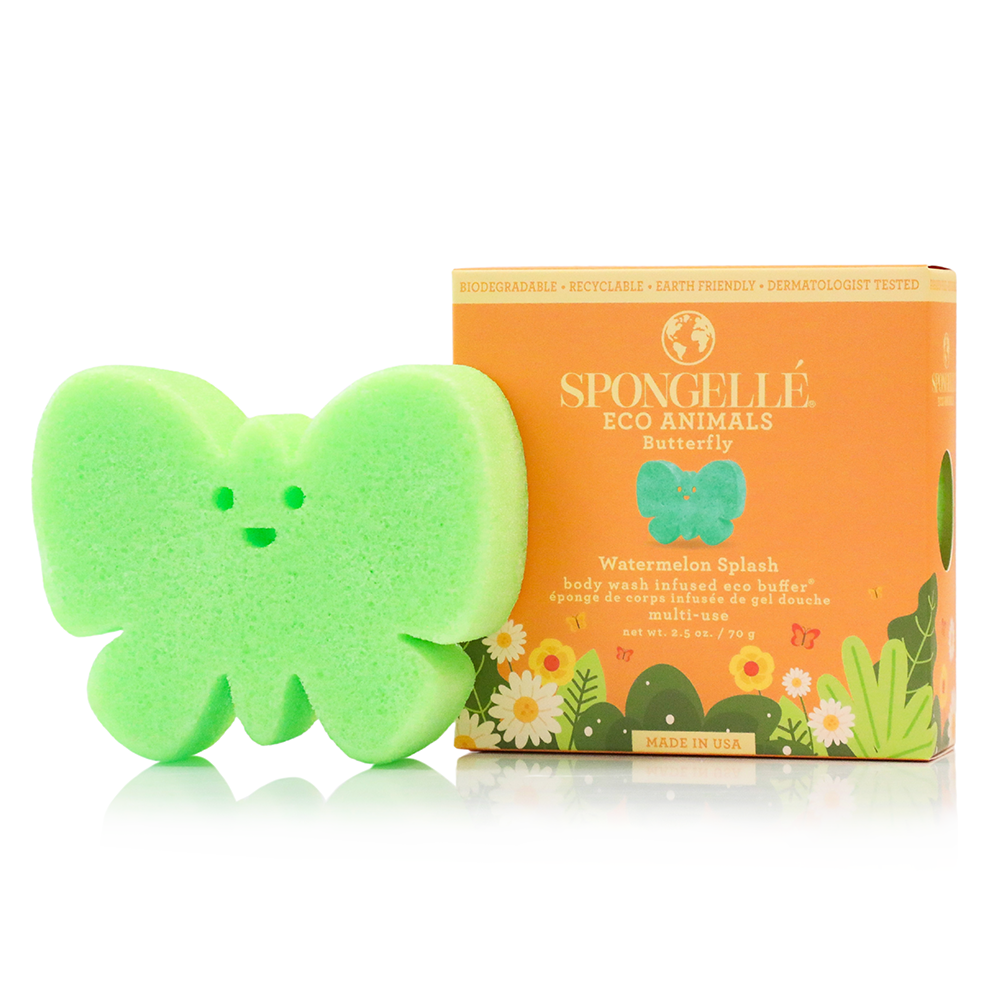 Butterfly Eco Animals Kids Body Buffer | Clean Beauty | Bath