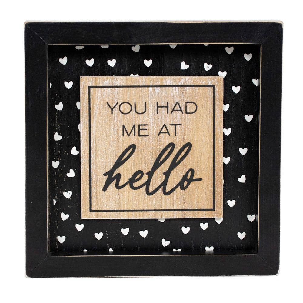 7x7 rvs wood frame sign (DIBS/HELLO)  Wedding Decor