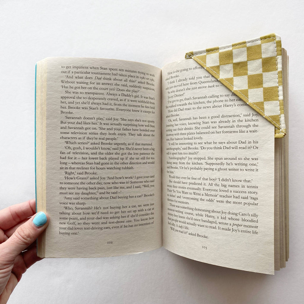 Corner Bookmark - book lover gift - various patterns