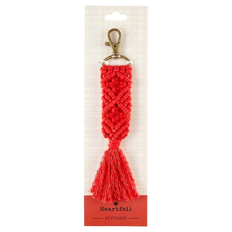 Macrame Keychain - Red