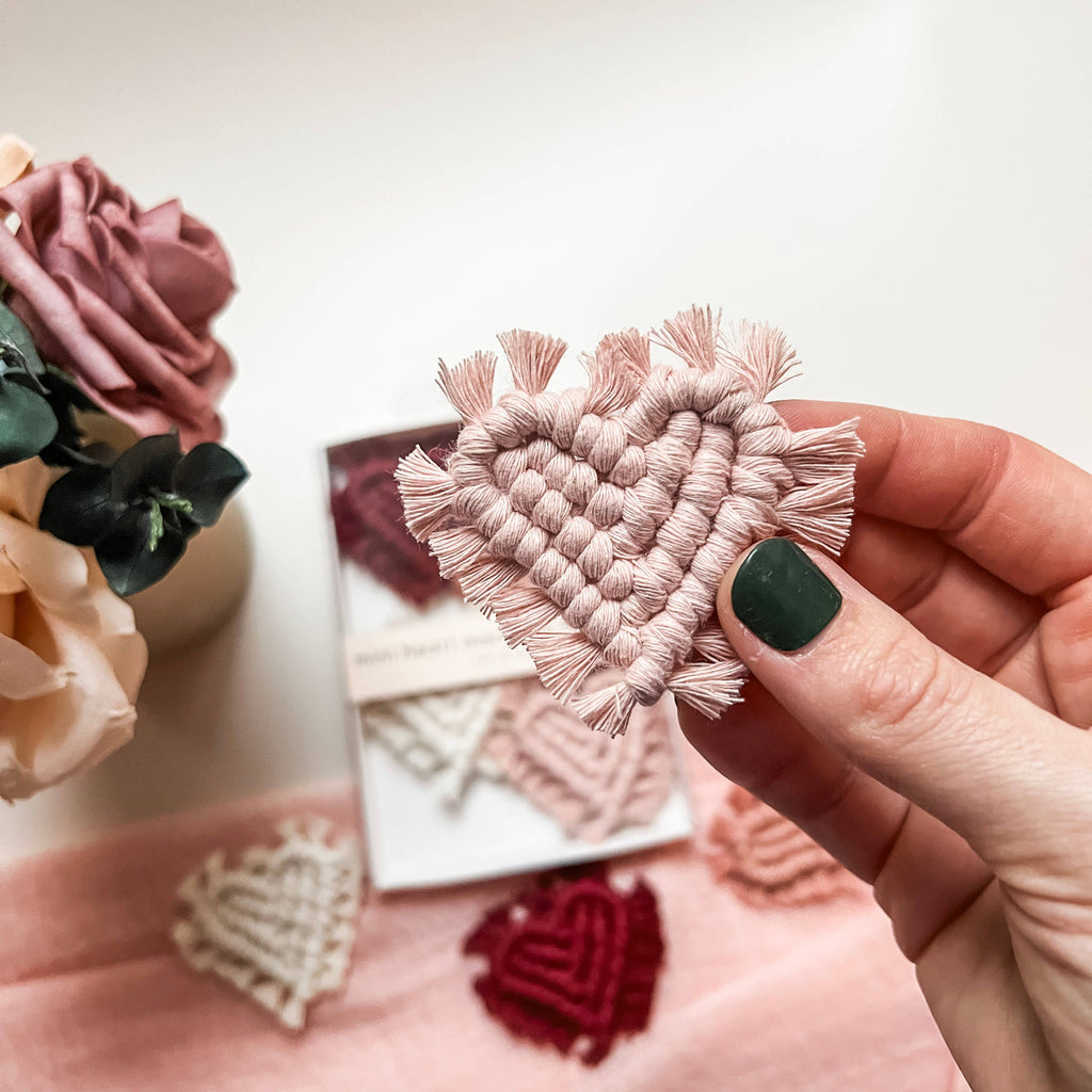 Mini heart magnet set | valentine's magnets - set of 4