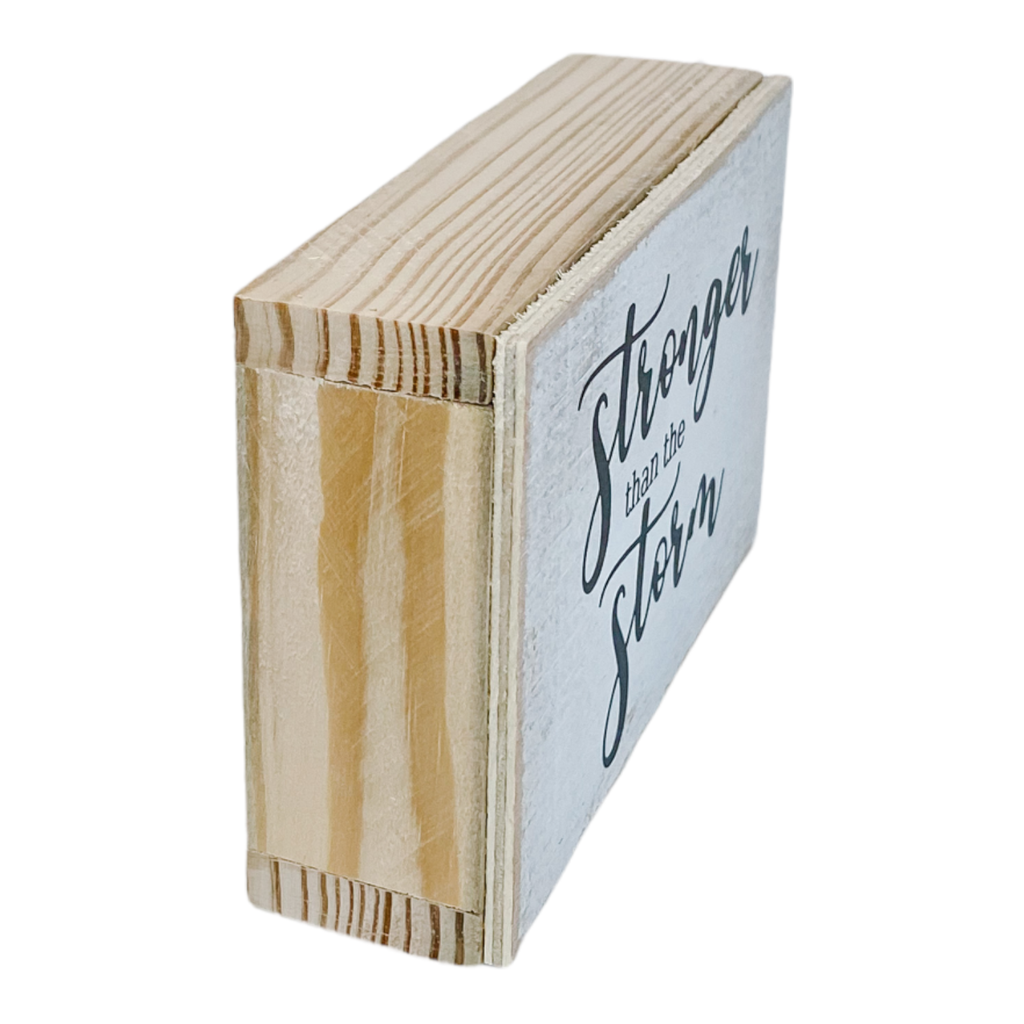 Christian Gift, Farmhouse Sign, Stronger Than the Storm 