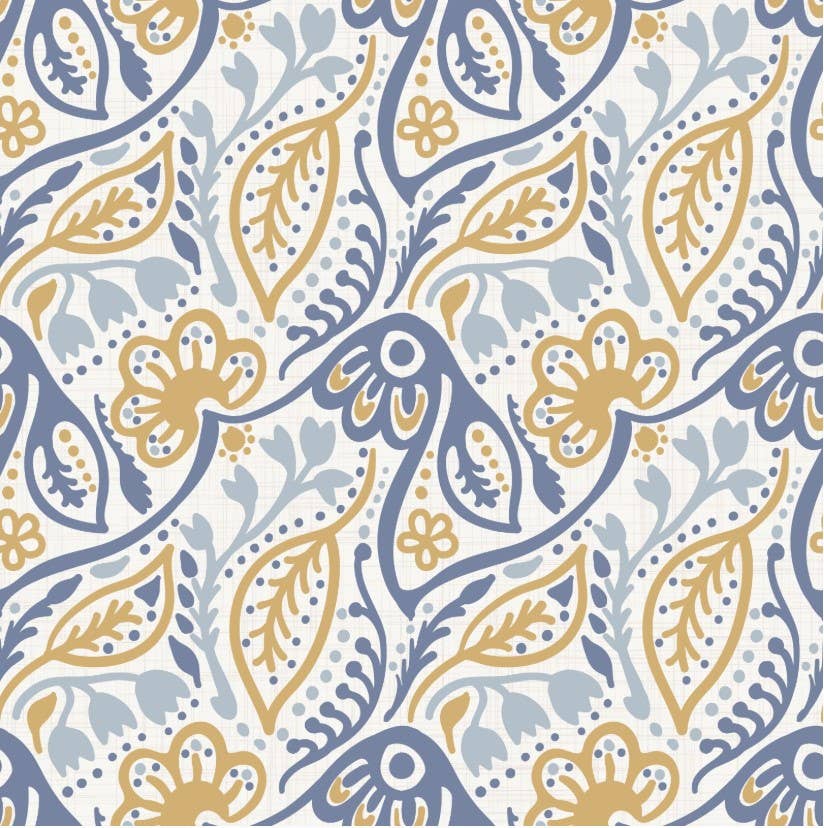 Hot Dish Cozy For plates Gold and Blue
