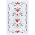 Poinsettia Christmas Dishtowel