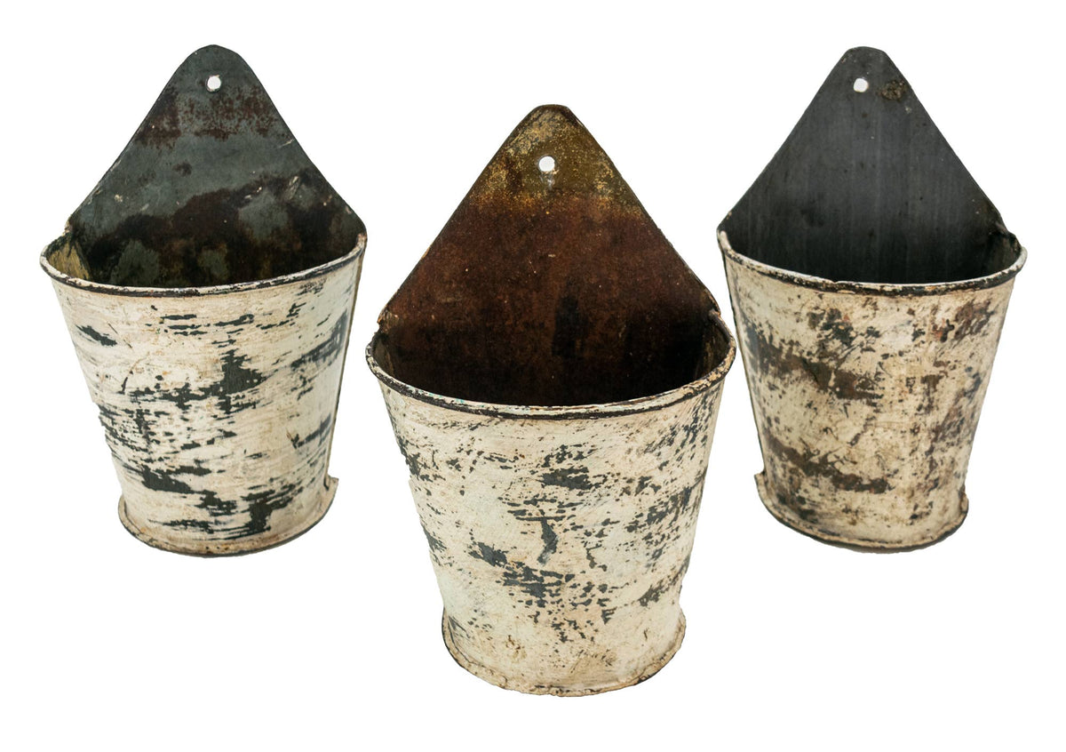 Metal Wall Planter - Cream