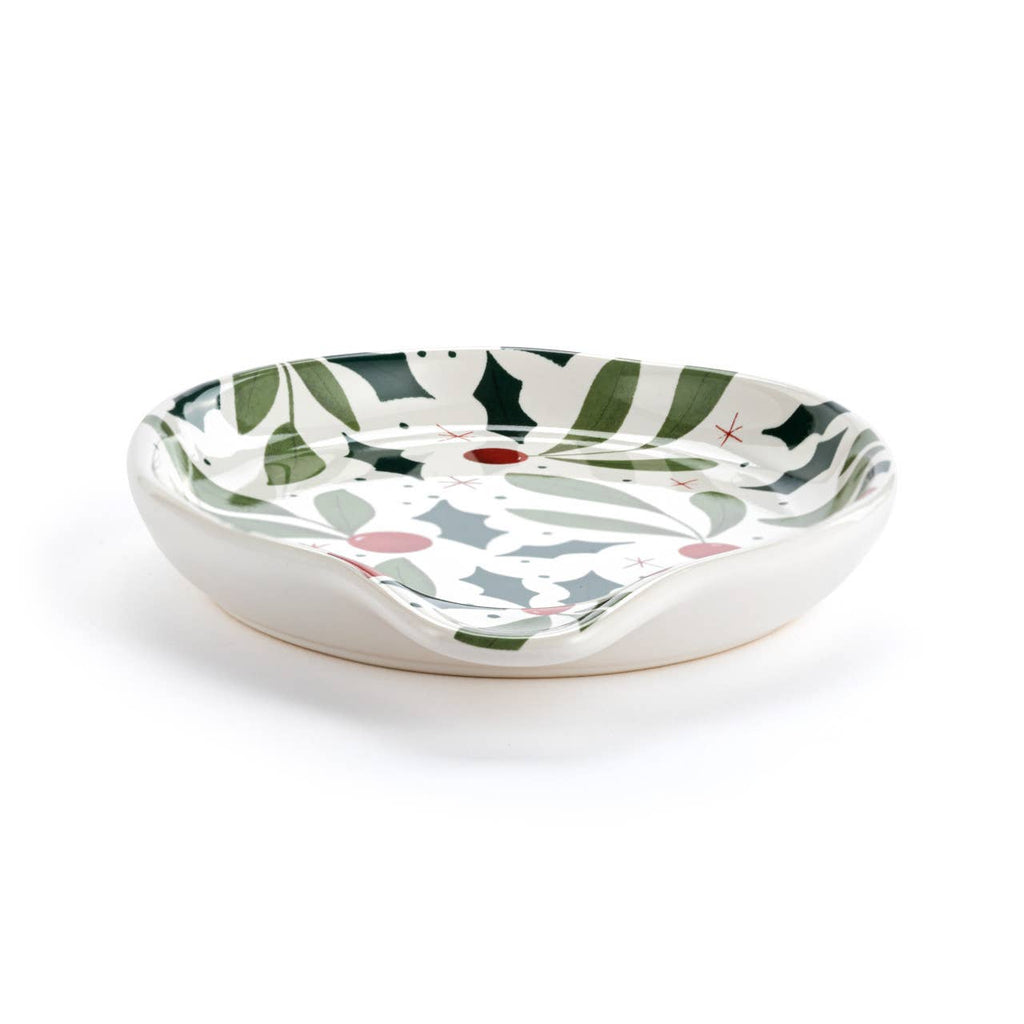 Holly Leaves Spoon Rest
