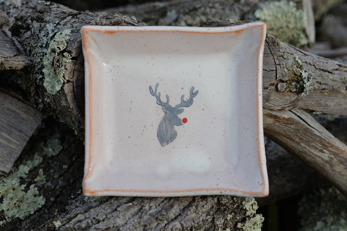 Holiday Square Dish / Cookie Plate / Hostess Gift