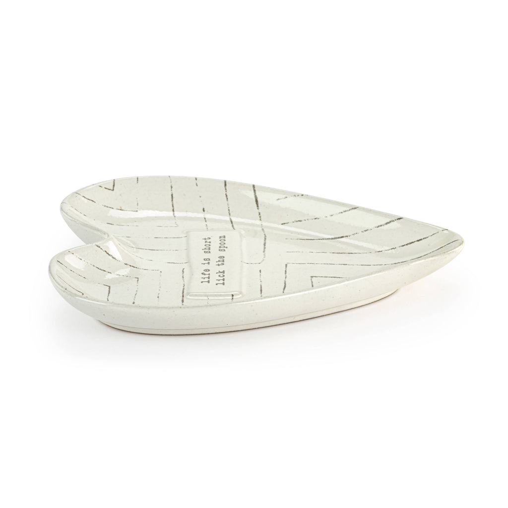 Lick the Spoon Heart Spoon Rest - 4.5x6.5in