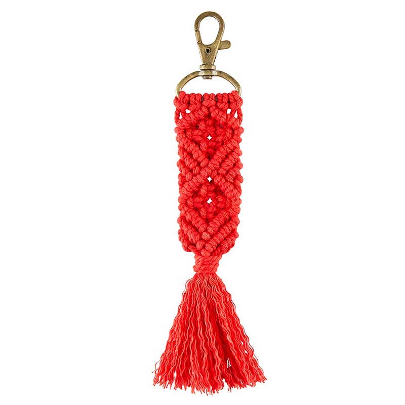 Macrame Keychain - Red