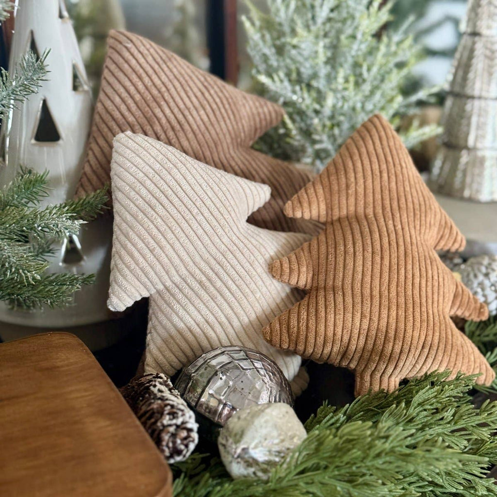 Corduroy Christmas Tree - medium - Camel or Evergreen