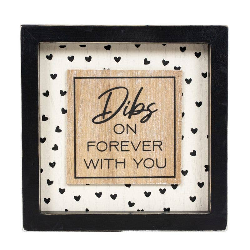 7x7 rvs wood frame sign (DIBS/HELLO)  Wedding Decor
