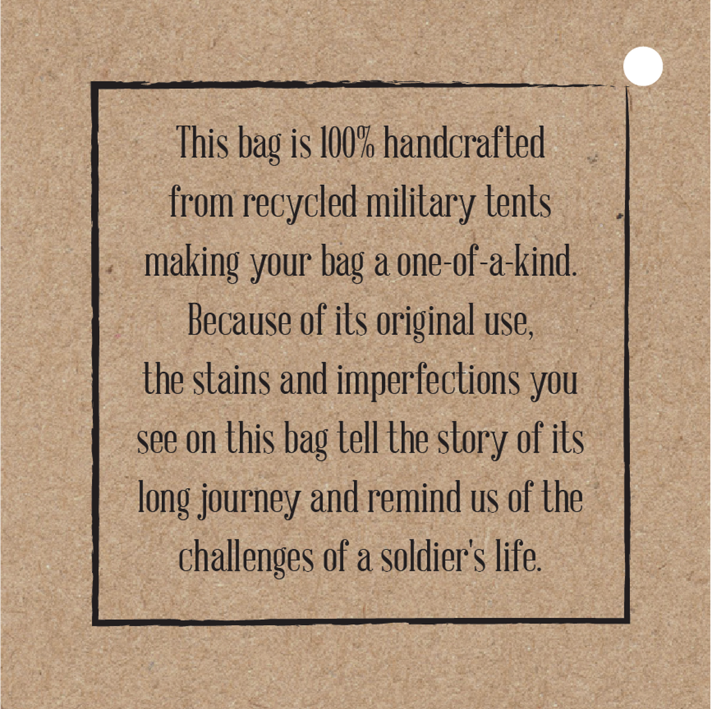 Farmer's Market Recycled Military Tent Tote