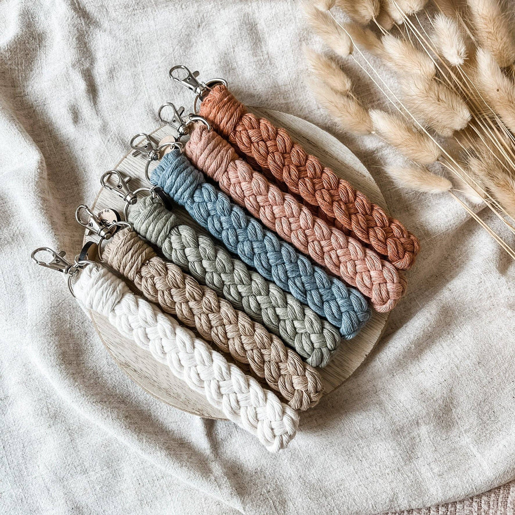 Braided macrame wristlet