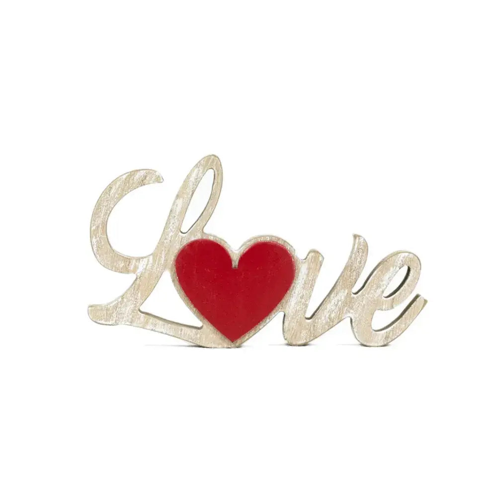 20169 - 7x4 wood cutout (LOVE w/Heart) VALENTINE'S DAY