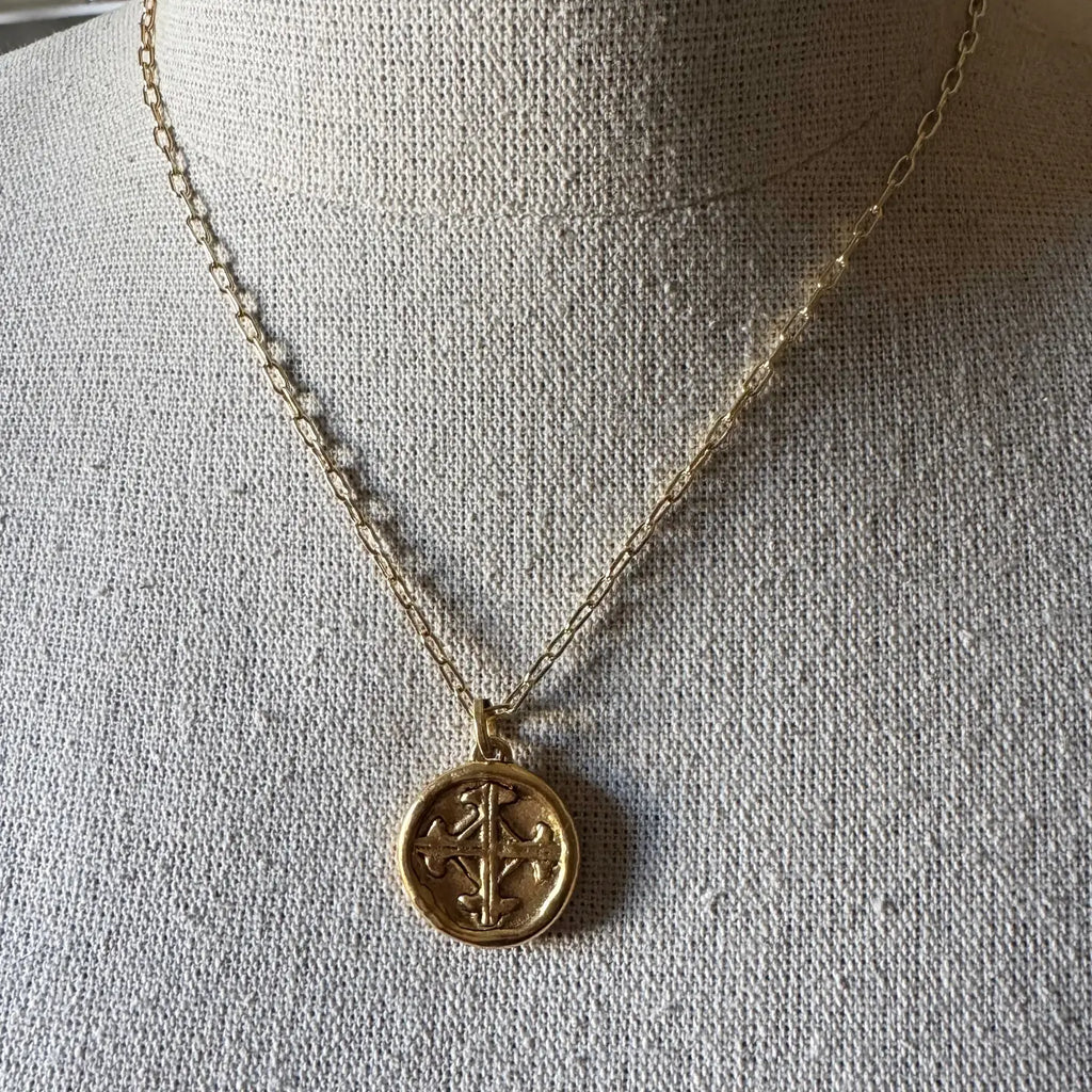 Necklace - Serenity Prayer gold 18 inch