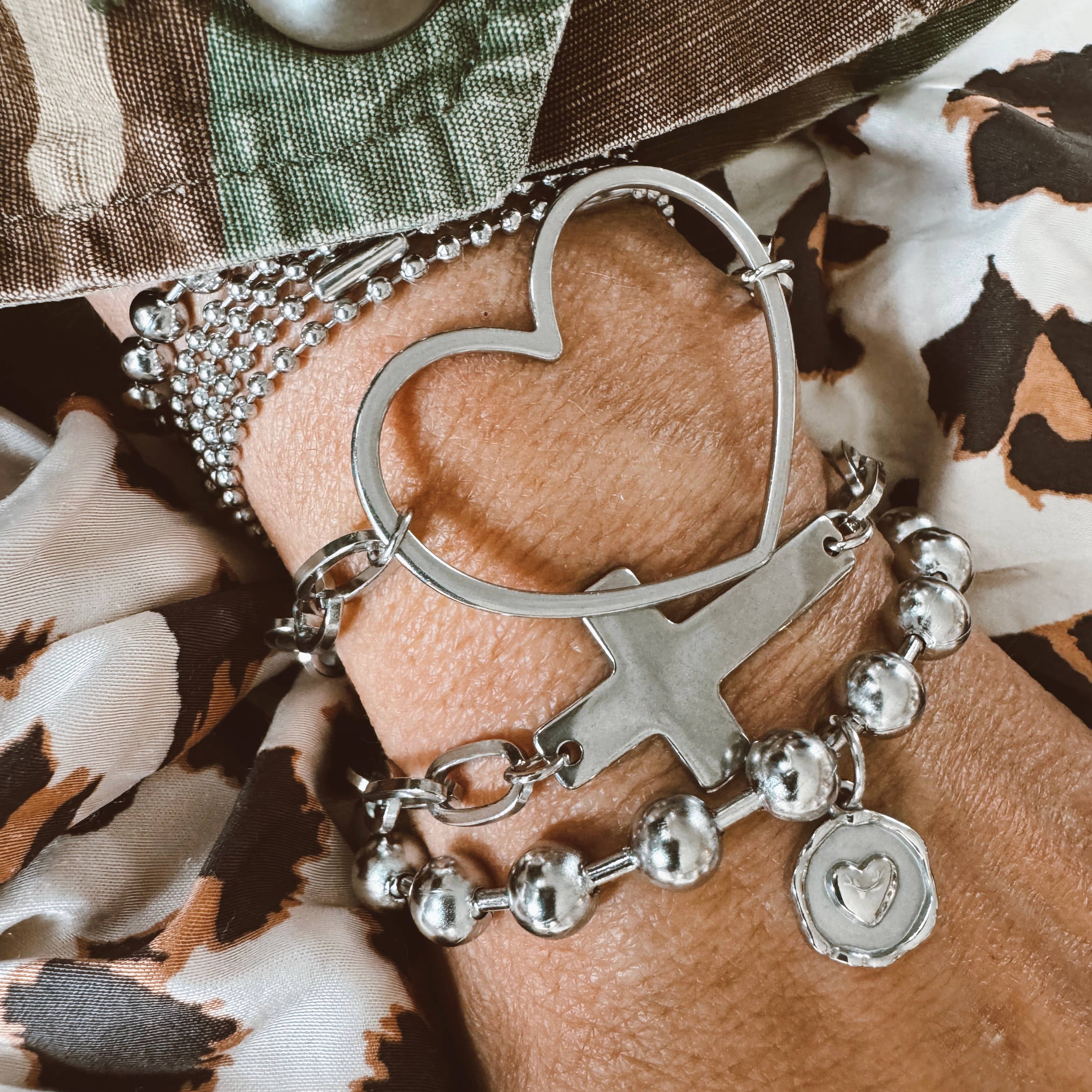 Stainless Steel Cross Bracelet 