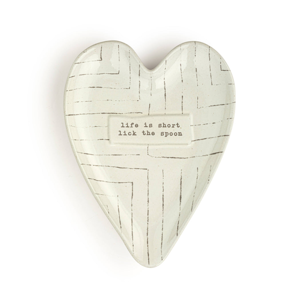Lick the Spoon Heart Spoon Rest - 4.5x6.5in