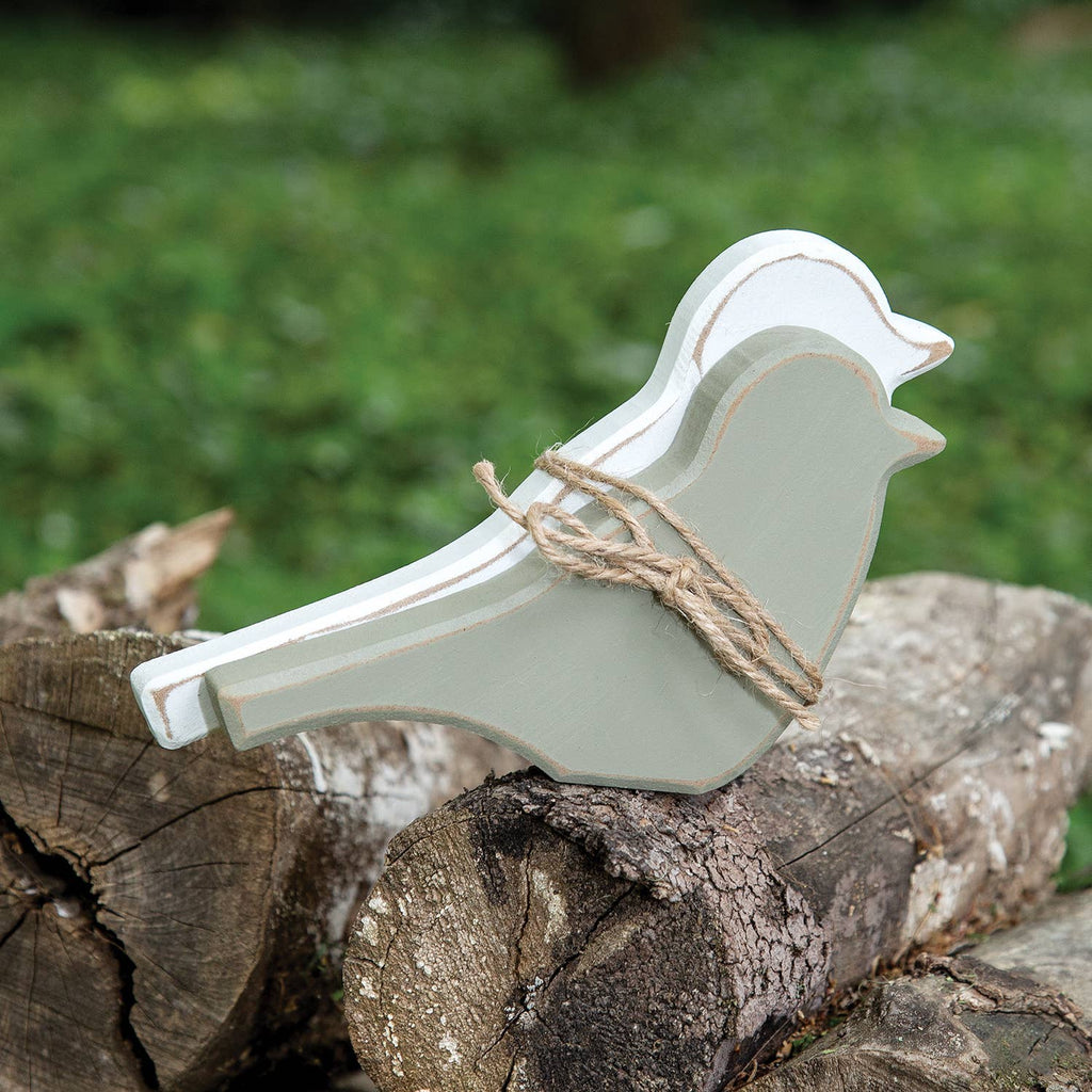 2/Set, Chunky Wooden Spring Bird Sitters