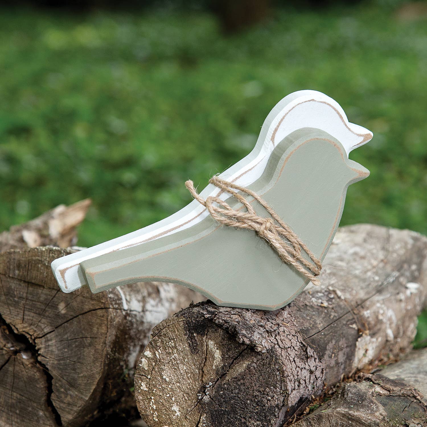 2/Set, Chunky Wooden Spring Bird Sitters