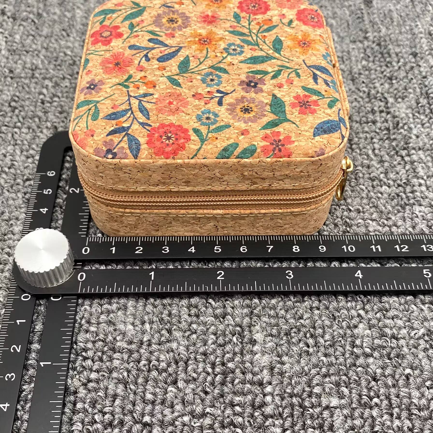 Vintage Crushed Wood Grain PU Leather Jewelry Storage Box