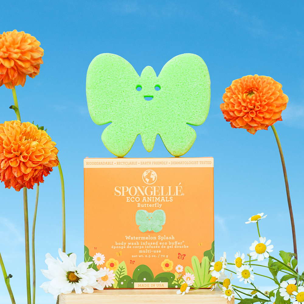 Butterfly Eco Animals Kids Body Buffer | Clean Beauty | Bath