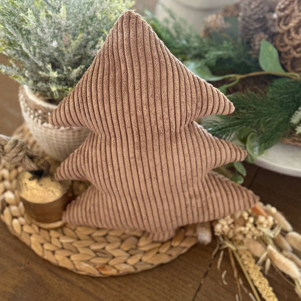 Corduroy Christmas Tree - medium - Camel or Evergreen